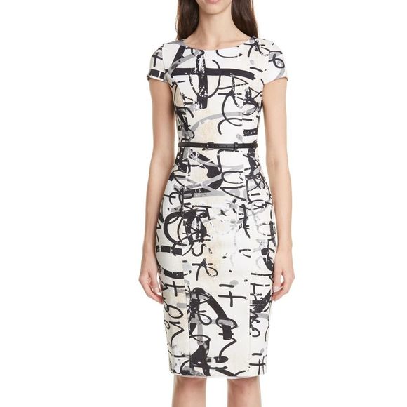 MaxMara Dresses & Skirts - Max Mara Alcali Printed Sheath Dress Beige.  Excellent Condition. Size 14